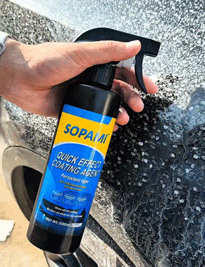 SOPAMI spray being applied with water spray effect